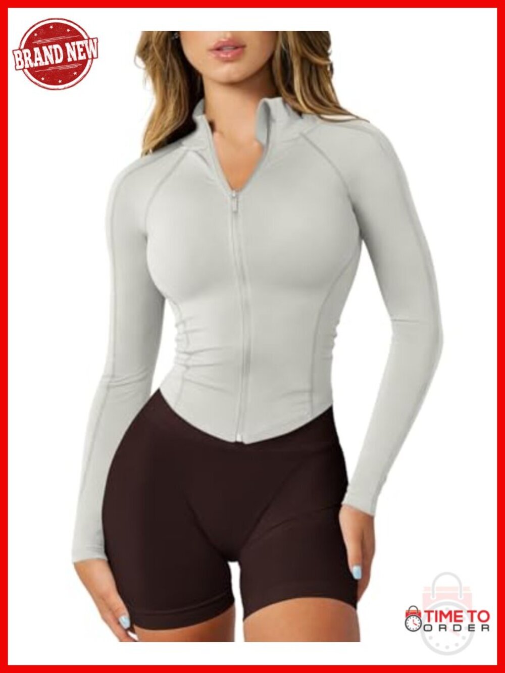 Lightweight Zip Up Track Jacket with Thumb Holes